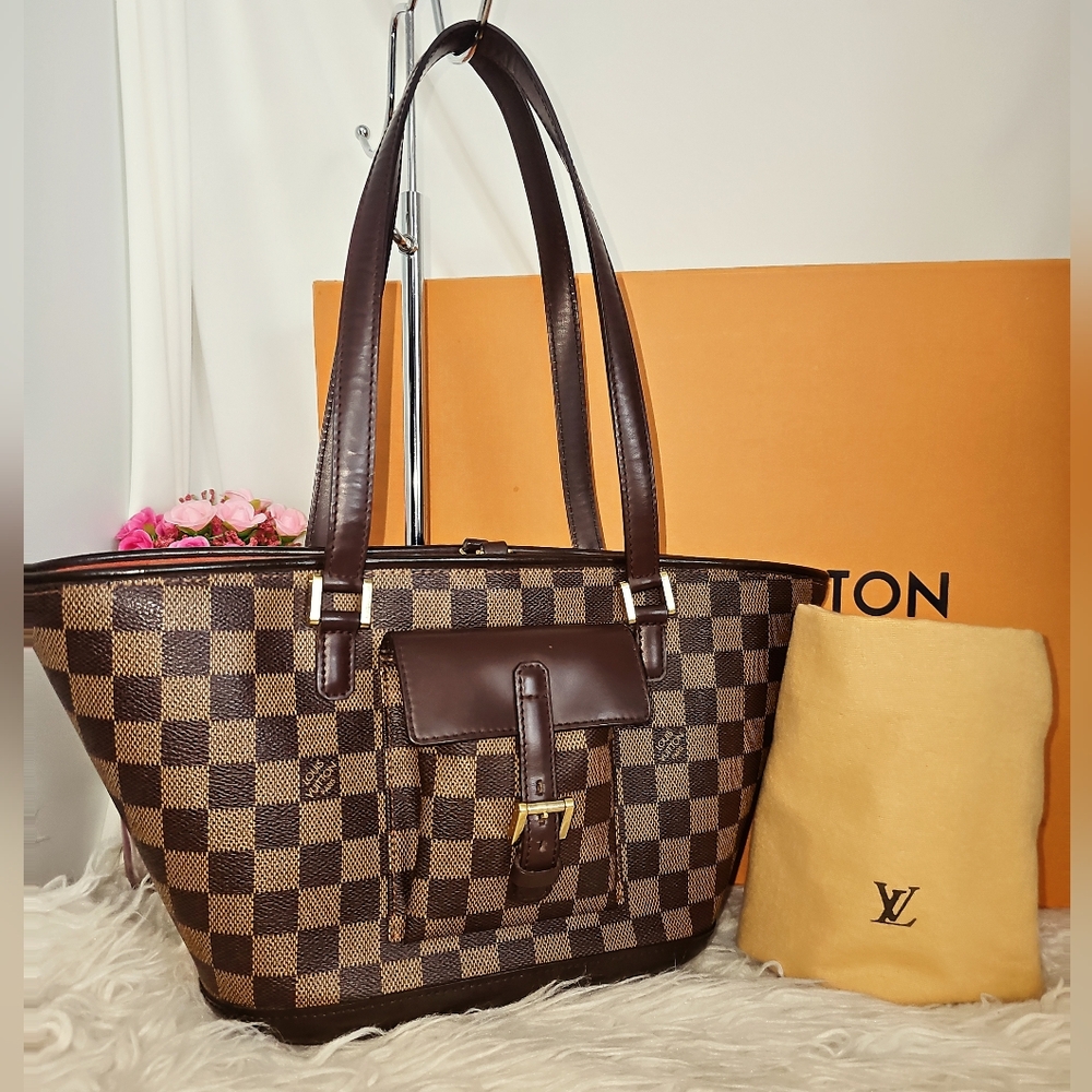 🔥Beautiful Condition🔥 Louis Vuitton Damier Ebene Manosque PM - Picture 16 of 17